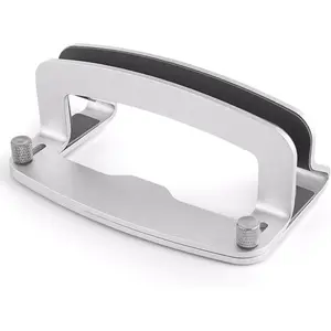 Aluminum Vertical Laptop Stand, MacBook Pro Laptop Vertical Stand Dock Holder with Adjustable Slot Fits All Laptops Notebook Tablets MacBook Air- Save Space & Improve Airflow, Silver