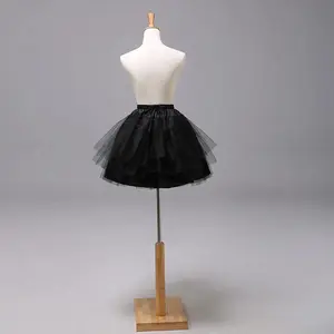 New Arrival Black White Women Girls Petticoats 3 Layers Short Wedding Petticoats Underskirt 2026