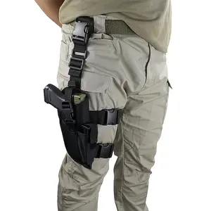 Universal Leg Holster Leggings Holster Right Hand Adjustable Drop Leg Pistol Hunting Holster Outdoor Tactical Leg Bag Multifunctional Leg Holster Universal Quick Draw Holster Outdoor Sports Classic Black Nylon Holster