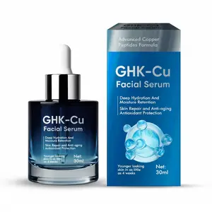 GHK-Cu Copper Peptide Facial Serum Deep Repair Anti-Aging Hydration 30ml Clinical Grade Peptides for Collagen Boost & Moisture Lock