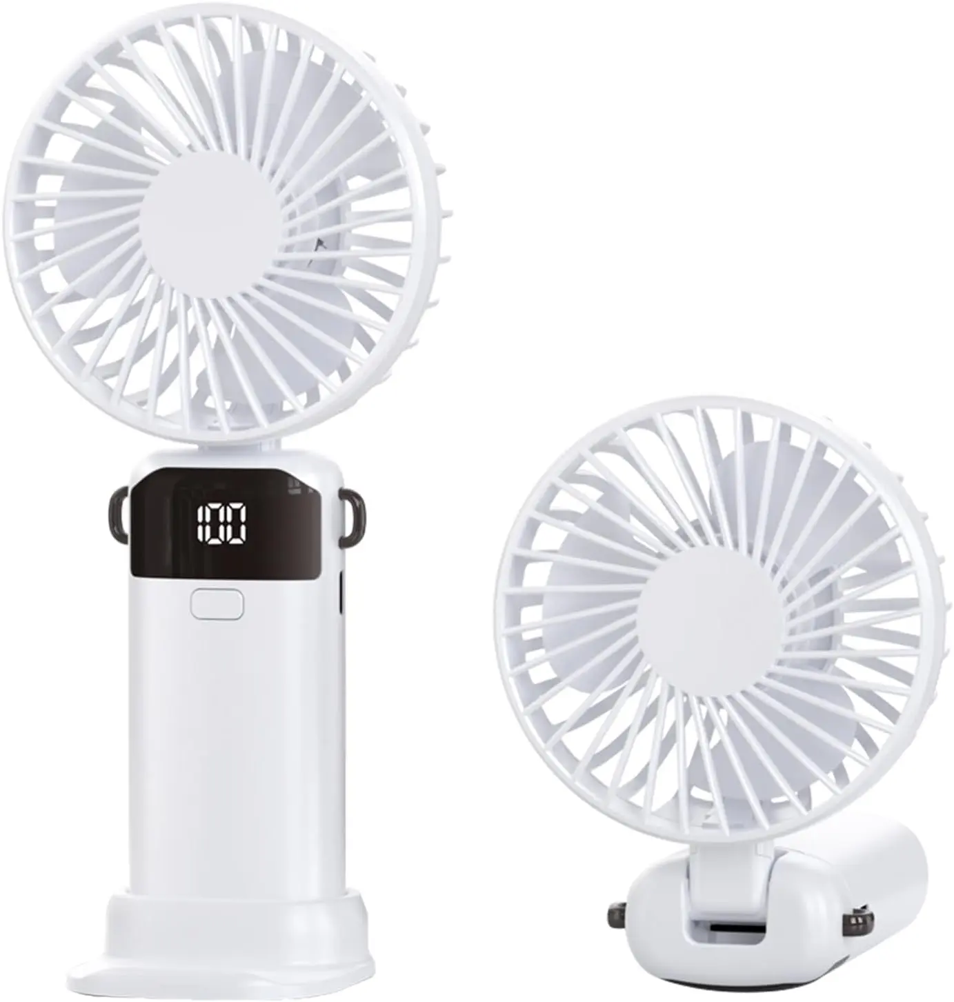 3-in-1 Portable Handheld Fan – Mini Rechargeable Neck & Desk Fan with 5 Speeds, Long Battery Life (3.5–10H)