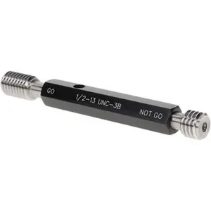 SPI Plug Thread Gage: 1/2-13 Thread, 3B Class, Double End, Go & No Go Handle Included 34-400-2