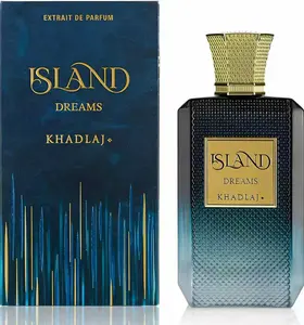 Khadlaj Island Dreams Extrait de Parfum Fruity Floral Woody Musky Long Lasting Fragrance for Unisex 3.4 Ounce Cruelty Free