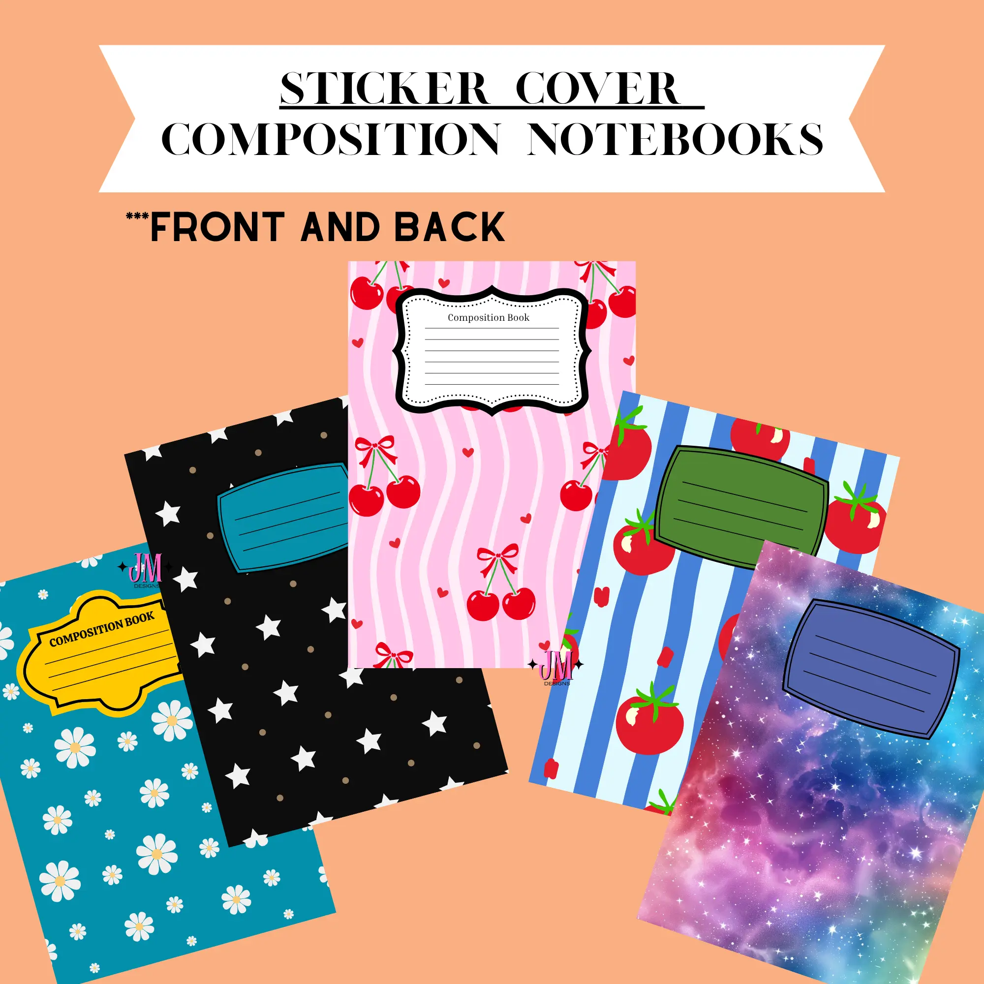 Sticker Composition Notebook Cover Front And Back Sticker Composition Notebook Cover Front And Back