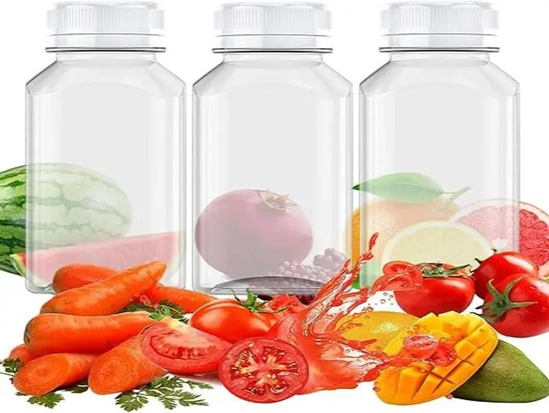 3pcs 12oz Clear Plastic Liquid Vial Bottles with Lids - Freezer Safe, Transparent Beverage Containers for Fruit Juice, Milk, Smoothies, Water & More - Ideal for Weeding cup glitter new