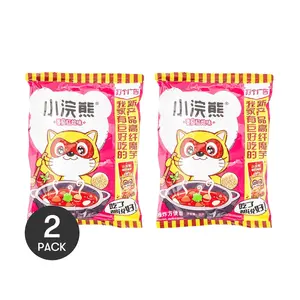 2 Pack Unif Raccoon Dog Instant Crispy Noodles - Italian Red Onion Flavor, 35g Each