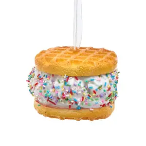 Vanilla Waffle Ice Cream Sandwich Ornament