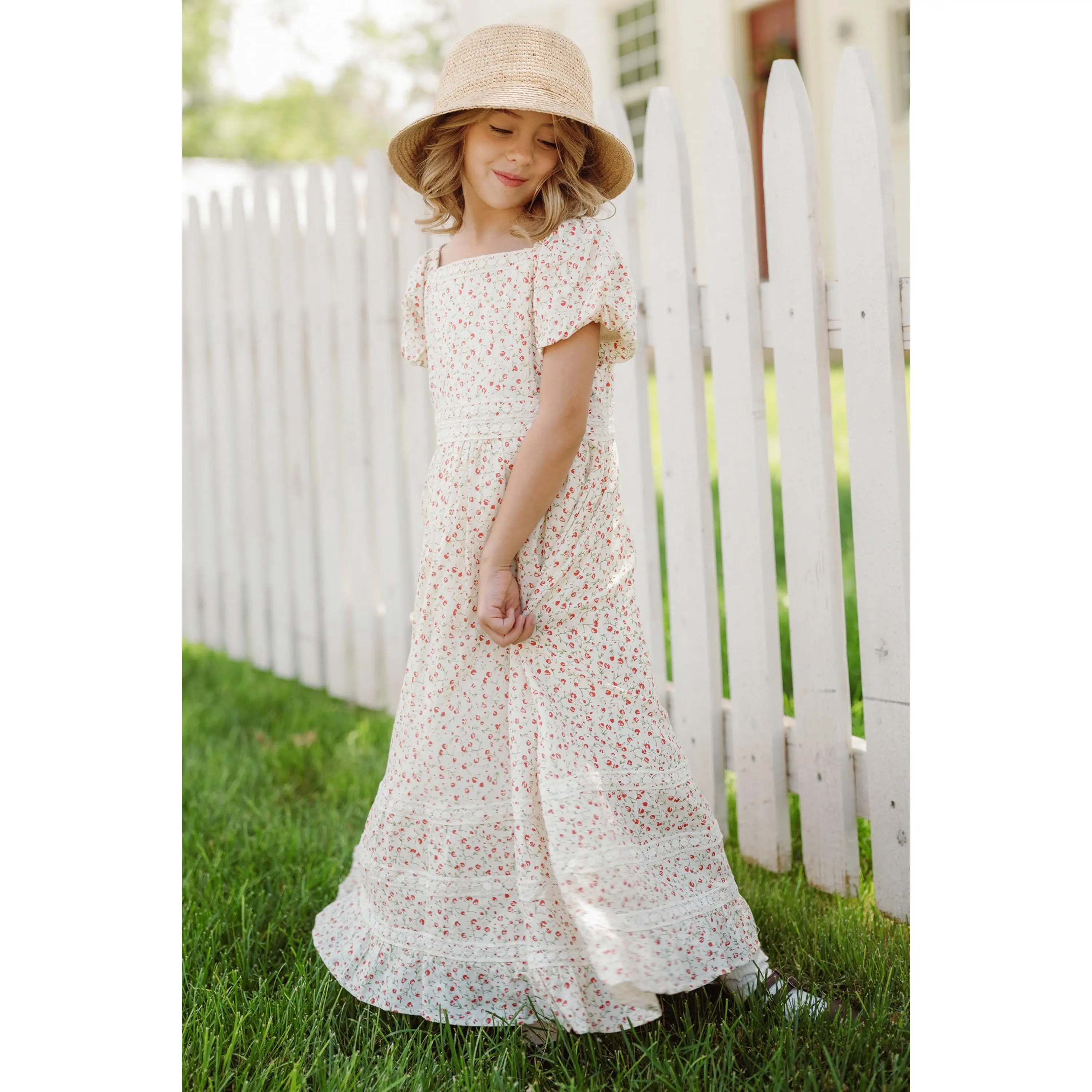 Mini Mirabelle Dress in Cream Ditsy Floral