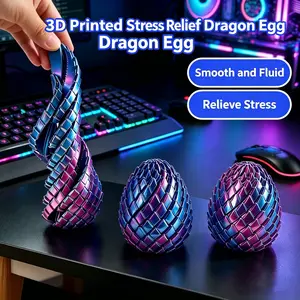 Creative Stress Relief Dragon Egg Toy, 3D Printed Transformable Fidget Toy, Office Student Anxiety Relief, Magic Smooth Time Killer, Sensory Squeeze Eggs, Pressure Relief Toy