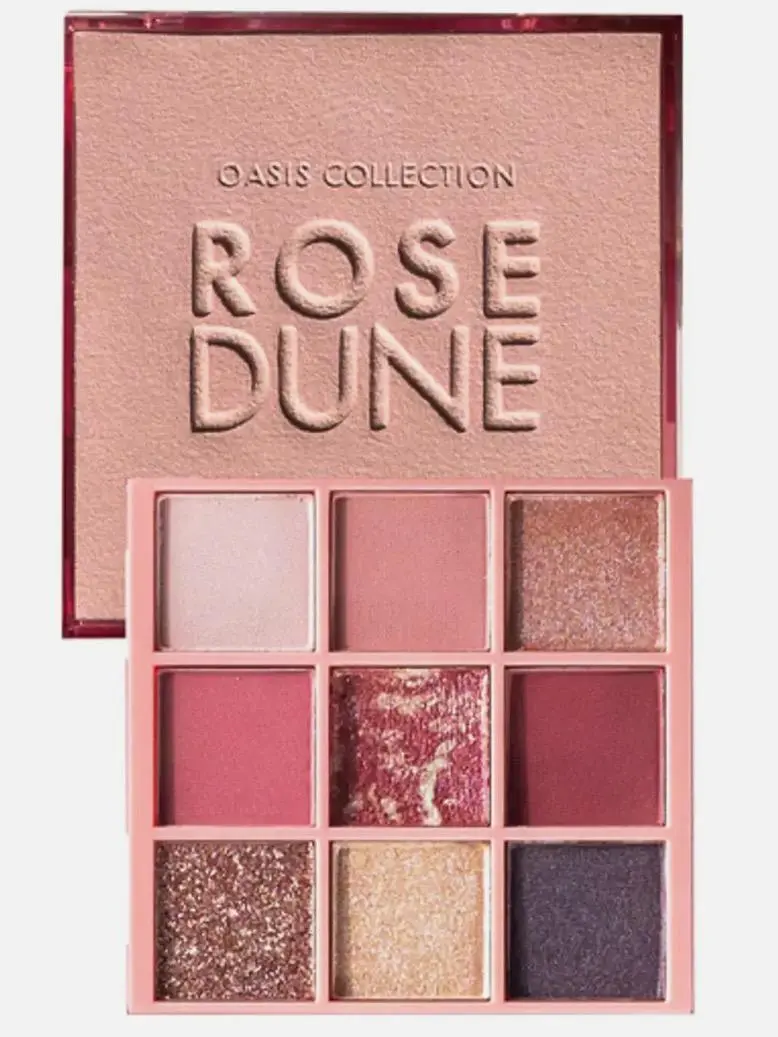 Farmasi Rose Dune 9-Shade Pearly Metallic Eyeshadow Palette - Paraben-Free, Luminous Formula Cosmetic with Talc, FD&C Blue No.1 Aluminum Lake (CI 42090), Magnesium Stearate, 0.28 Fl. Oz., Suitable for All Skin Types (Beauty & Personal Care Makeup)