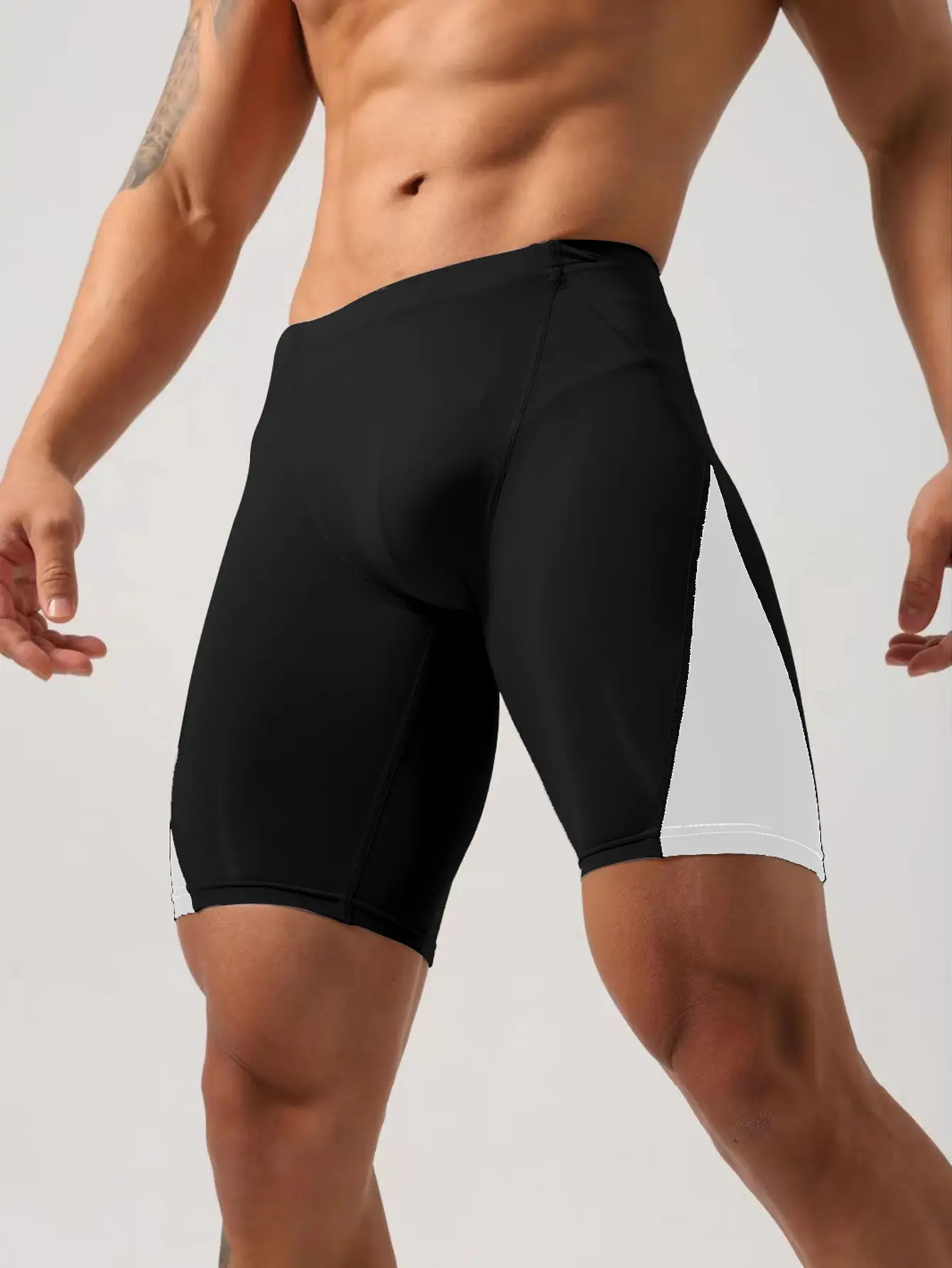 Men's Athletic Compression Underwear Shorts - Fast-Drying, Highly Elastic, Breathable Polyester-Spandex Blend, Solid Color, Machine Washable for Running, Training - Black, White, Blue, Gray