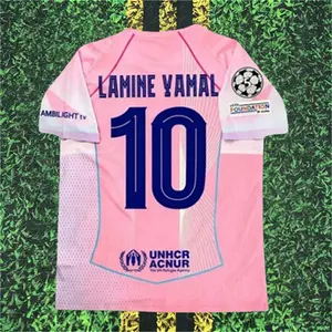 25 26 Season Pink Yamal 10# Short sleeve Soccer jersey