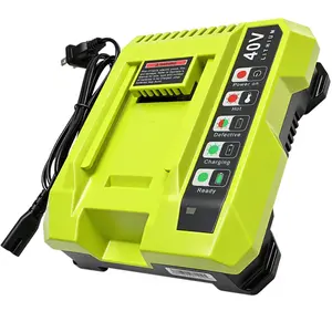 40V OP401 Charger Compatible with Ryobi 40V Lithium Battery OP4040 OP4050 OP4050A OP40601 OP4026 OP4015 OP4030 Fast Charger with LED Indicator
