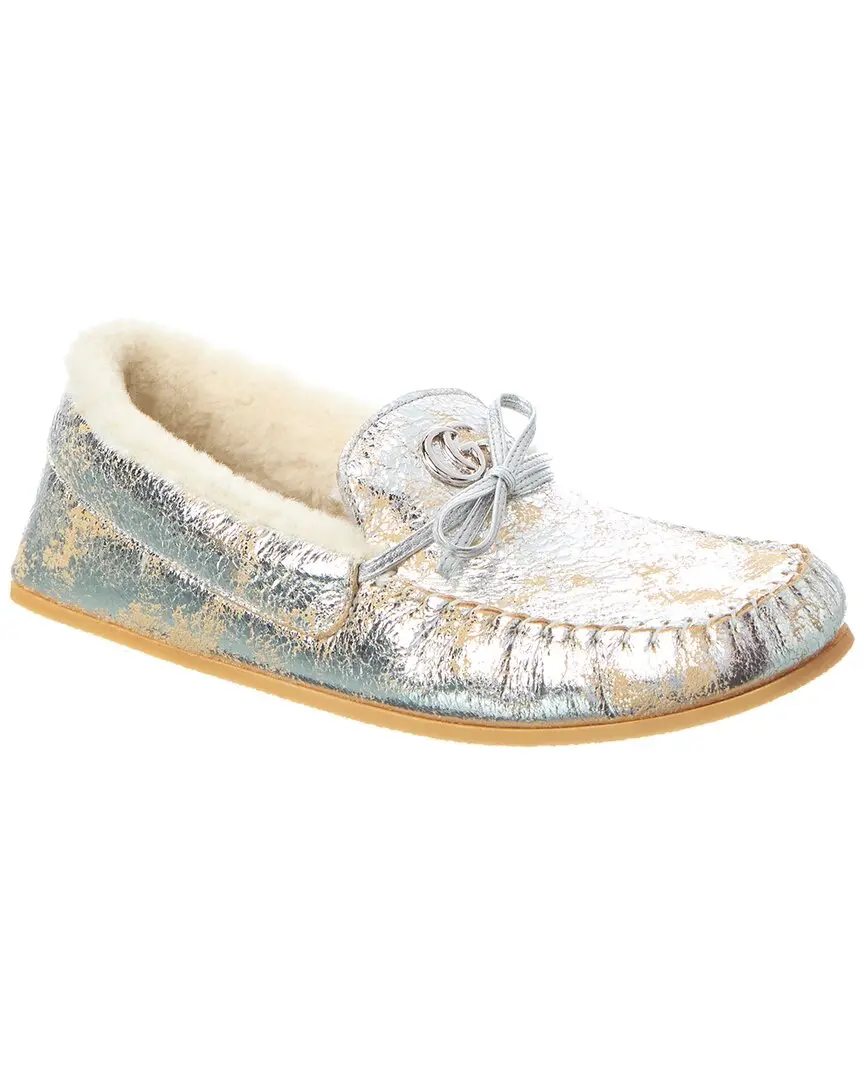Gucci Gg Logo Leather Loafer