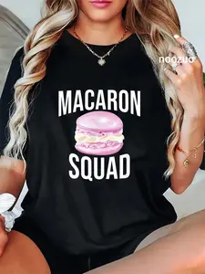 100% Cotton Macaron Squad Funny Macaron T-Shirt