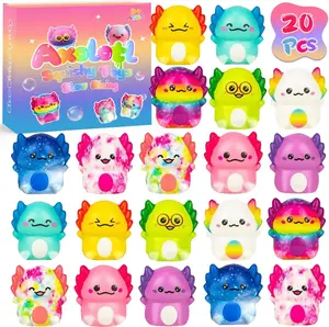 20Pack Axolotl Slow Squishy Toys, Axolotl Gifts for Kids Party Favors, Goodie Bag Stuffers, Easter Egg Fillers, Treasure Box Toys for Classroom Prizes, Holiday and Birthday Gifts for Boys & Girls
