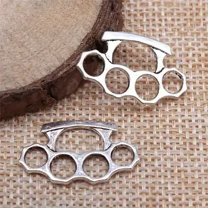 20pcs of Vintage Alloy Talisman, Copper Silvery Hollow Wrist Talisman, DIY Jewelry Making Accessories, No Power Supply, Jewellery Accessories