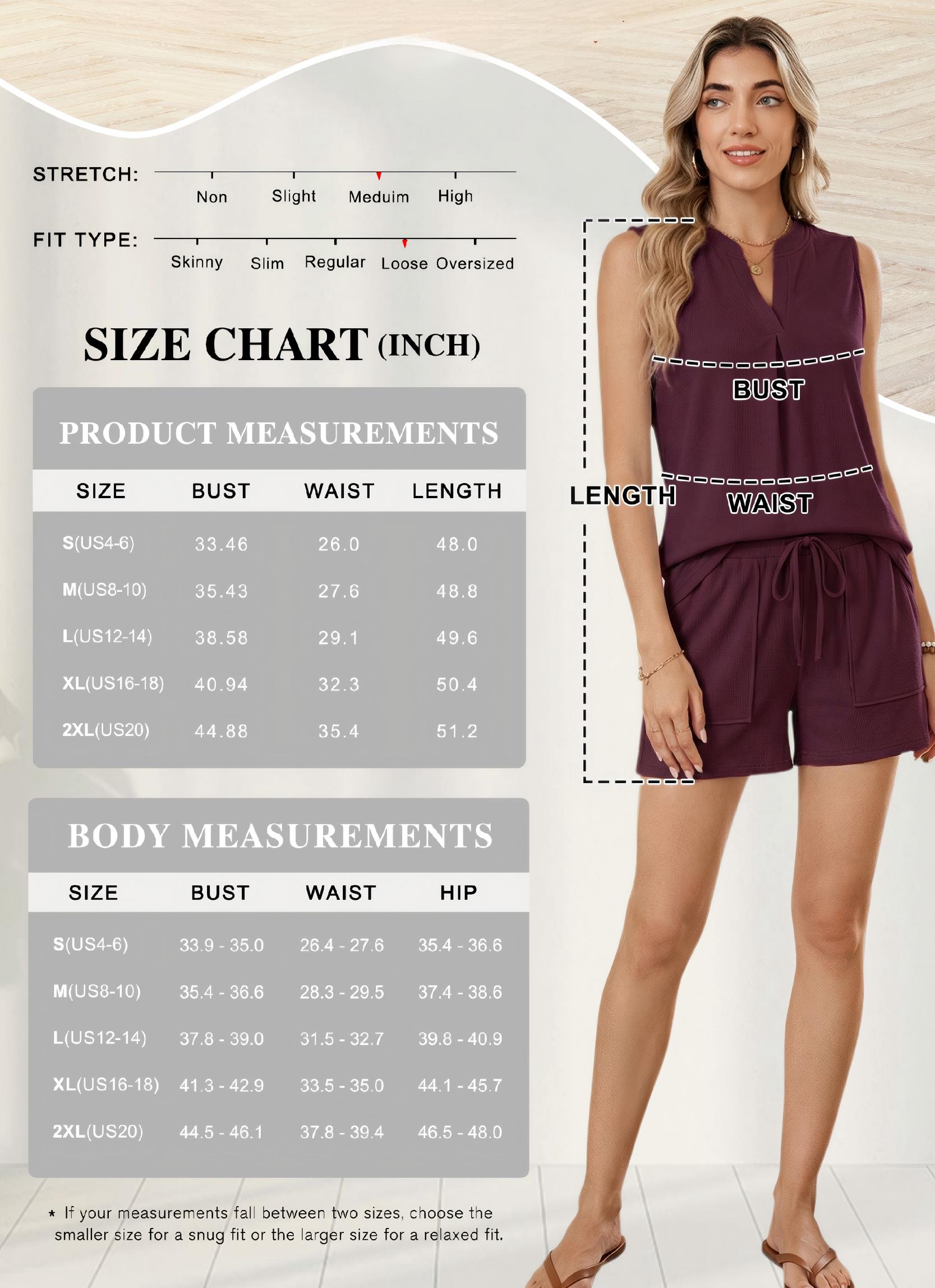 AUSELILY Women's Two Piece Sets Waffle Knit Summer V Neck Sleeveless Pleated Shorts Set Matching Sets Women Clothing 2026