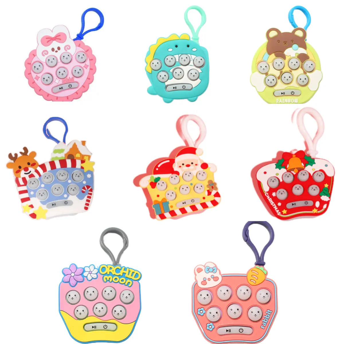 Speed Push Game Machine Verlichting Whack Mole Handheld Game Sleutelhanger Stress Relief Fidget Speelgoed Doorbraak Puzzel Pop Stress