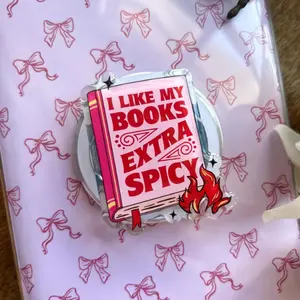 I Like My Books Extra Spicy Kindle Phone Grip, Smutty Smut Reader Magnetic Kindle, Holder Kindle Accessories Bookish Merch Book Lover sticky mount pop socket