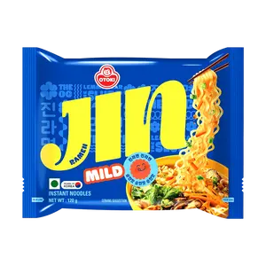 OTTOGI Jin Ramen Mild - Authentic Korean Instant Noodles (120g Pack) - "Korea's National Noodle" - Savory & Slightly Spicy Flavor