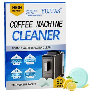YUJIAS Coffee Machine Cleaner Descaler Tablets 50 Count Compatible With Nespresso Keurig Tassimo And More Effervescent Tablets For Deep Cleaning