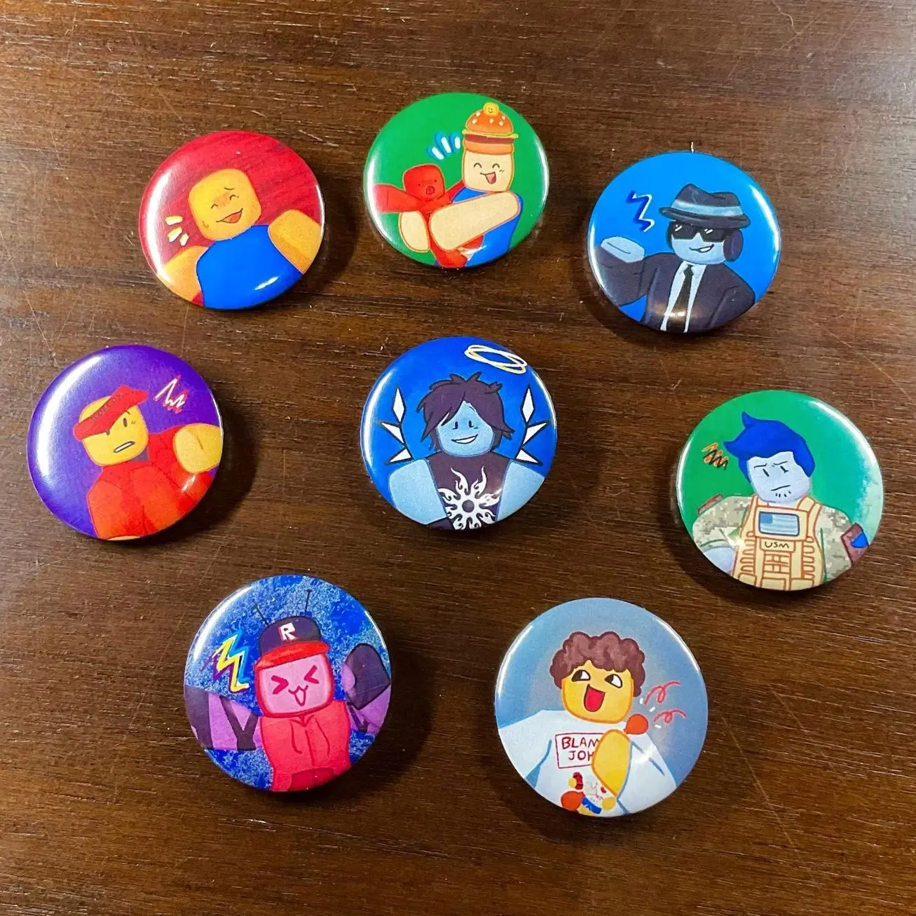 8 Ops Forsaken Roblox Pin Button, Gifts for Lovers