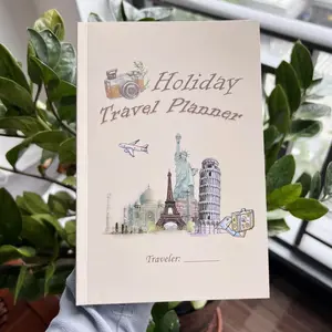 A5 Travel Notebook, 1 Count Undated Holiday Travel Planner, Travel Journal, Travel Log, Travel Diary & Travel Organizer for Women & Men, Traveler