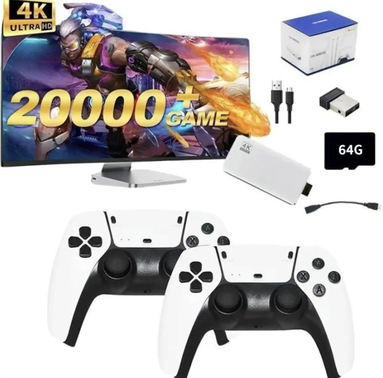 （Arrival in 3-4 days）M15 Retro Game 20000+ Games Wireless Controllers with HDMl Output -Controllers Accessories