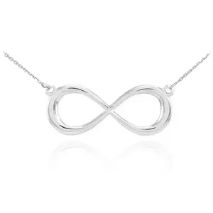 Claddagh Gold Certified Sterling Silver Dainty Forever Infinity 16" Necklace