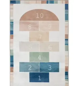 Faux Fur Youth Rug - 36"x56" Indoor Area Rug, Multi Color, Skid Resistant Backing, Playful Design, Crafted from Polyester