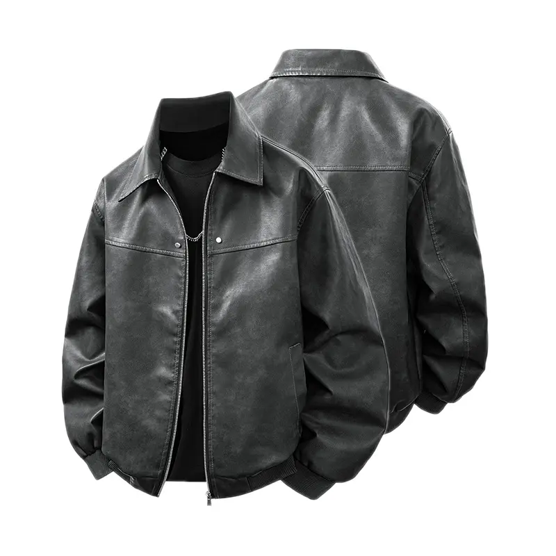 2000s leather jacket mens - TikTok Shop