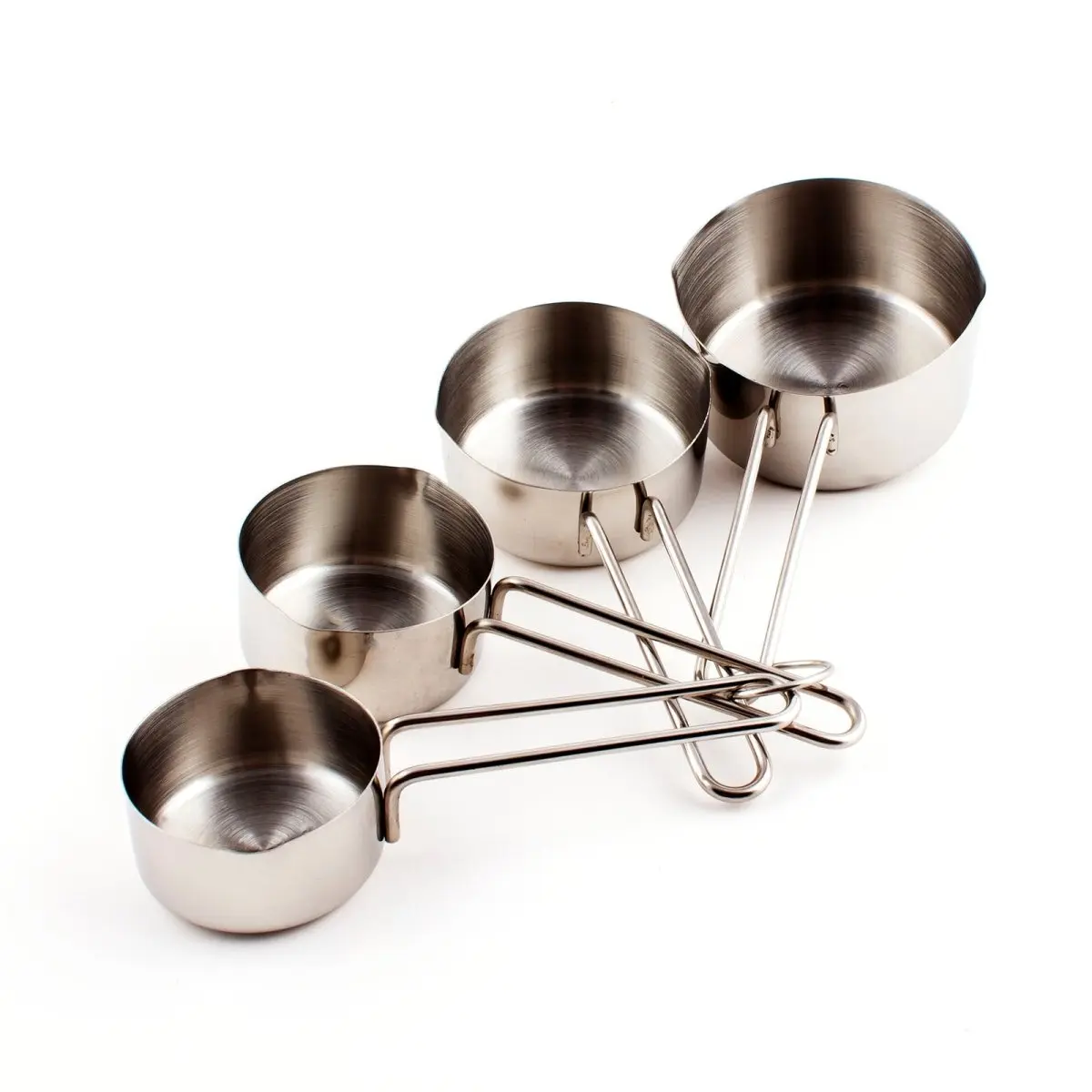 BarConic® Stainless Steel Measuring Cups Set - Kitchen Measuring Utensils with Handles, Lightweight Kitchen Gadget