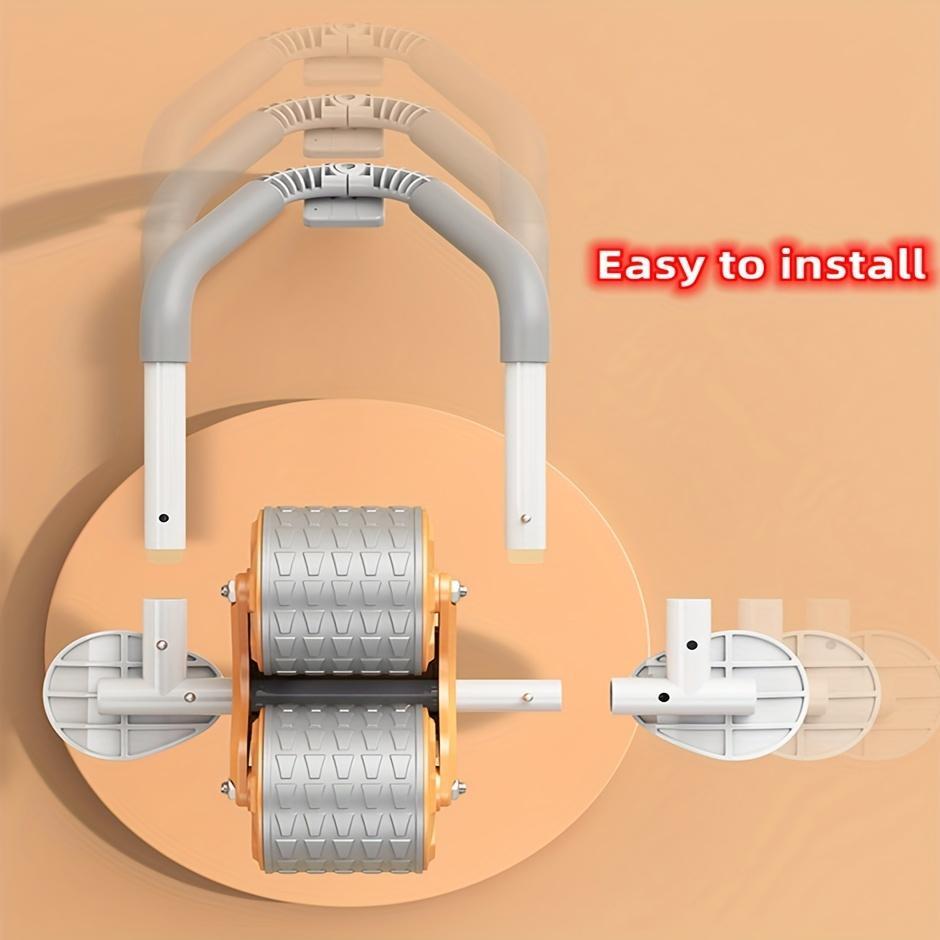 1pc Automatic Rebound Abdominal Exercise Roller with Kneepad Foam Pad and Elbow Support for Abdominal and Core Strength