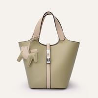 Bean green with beige apricot color