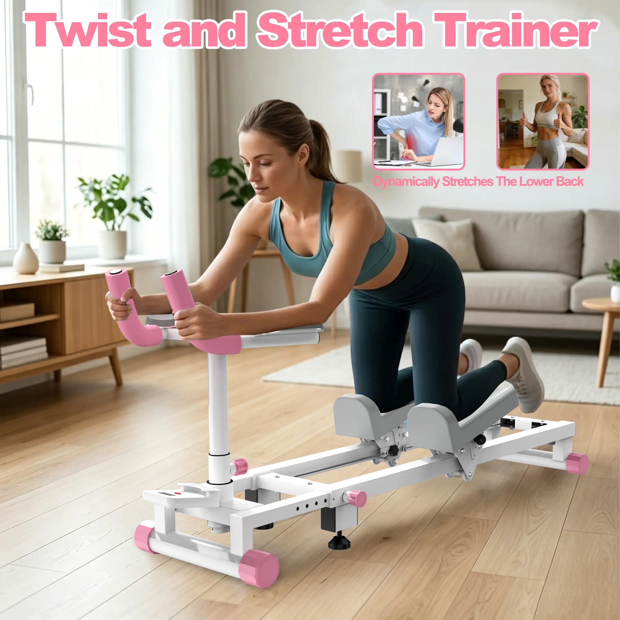 Crawl Spine Stretch Trainer, Spine Twist and Stretch Trainer, Core Training Equipment for Home Gym Office Daily Workout