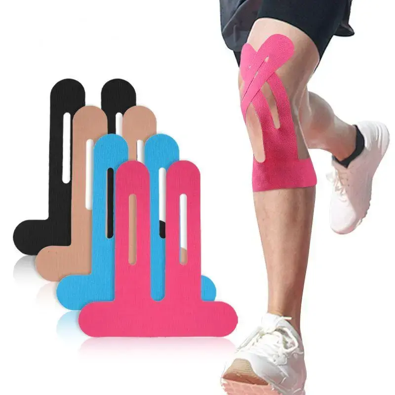 Precut Kinesiology Tape for Knees, 10 Pcs - Knee Support & Stability, Knee Pain Relief Athletic Tape - Waterproof & Elastic, Breathable Hypoallergenic Latex-Free Tape