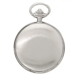 Charles-Hubert- Paris Brass Satin-Finish Quartz Hunter Case Pocket Watch #