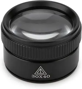 40X Jewelers Loupe Magnifier Light Pocket Magnifying Glass Eye Loop Coin for Enhanced Viewing Experience