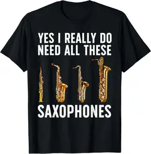 100% cotton Unisex Funny Saxophone Art For Men Women Sax Player Musician T-Shirt