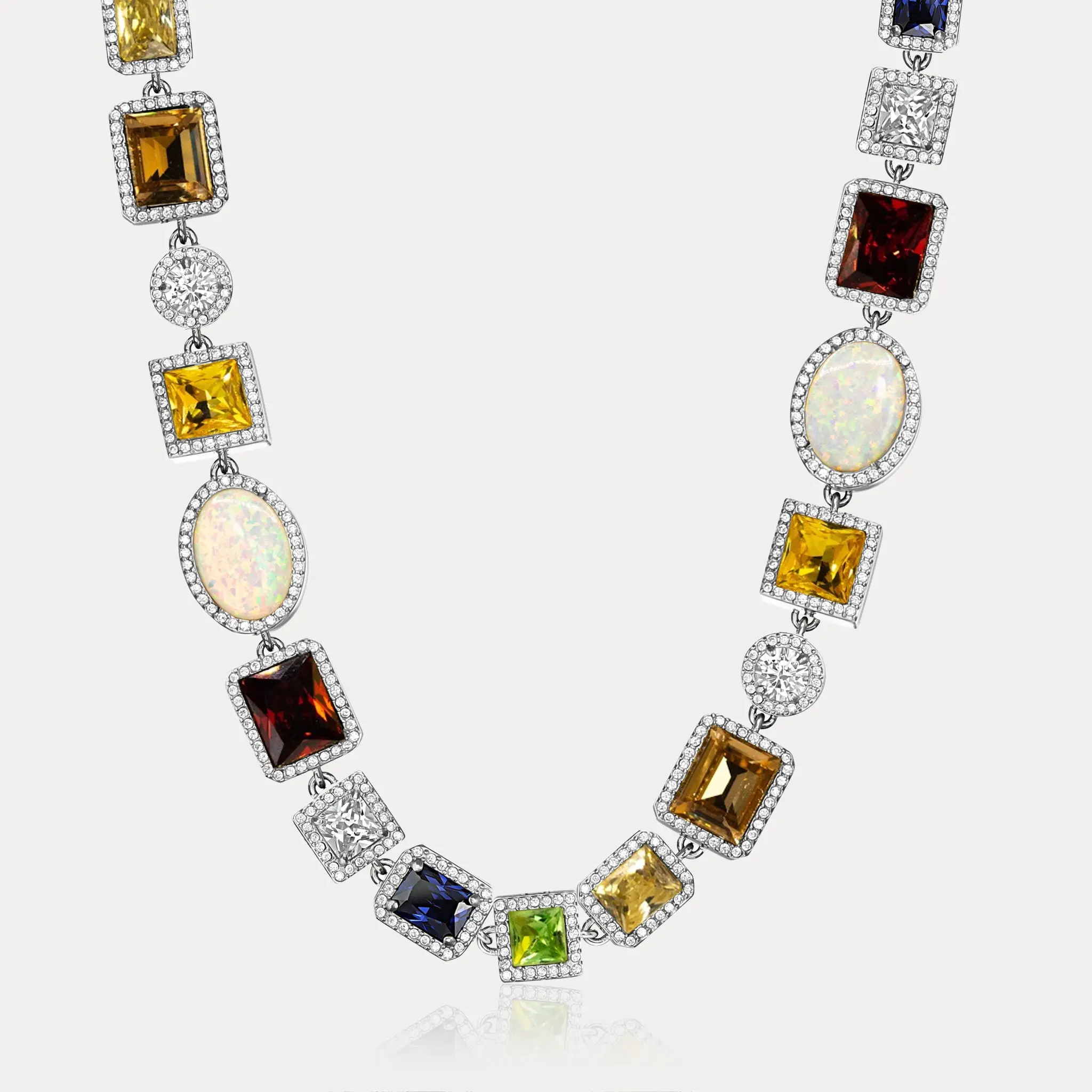 Motley Gemstone Chain - Silver