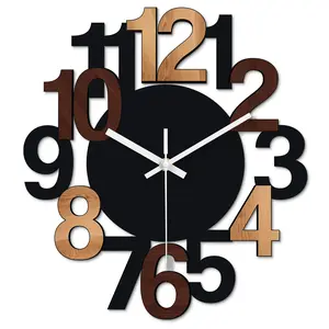 Creative Wall Clock, Modern Minimalist Style, Silent Movement, Easy-To-Read Numbers, Perfect for Home Office Decoration