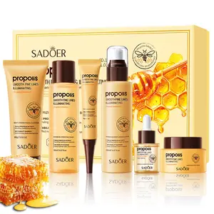 SADOER Propolis 6-Piece Skincare Set, Hydrating Glow Nourishing Facial Routine Kit, Anti Aging Wrinkle Smooth Self Care Gifts for Women Mom Teen Girls, All Skin