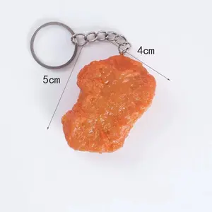 Chicken Nugget Keychain Pendant, Cute Food Design Keychain for Car Keys for Women & Men, Fashion Accessories fun novelty