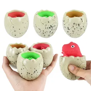 Squeeze Dinosaur Egg Stress Toy, Easter Basket Filler, Halloween Trick Gift, Christmas Sock Surprise, Holiday Party Prank Fun!, Boo Stress Ball