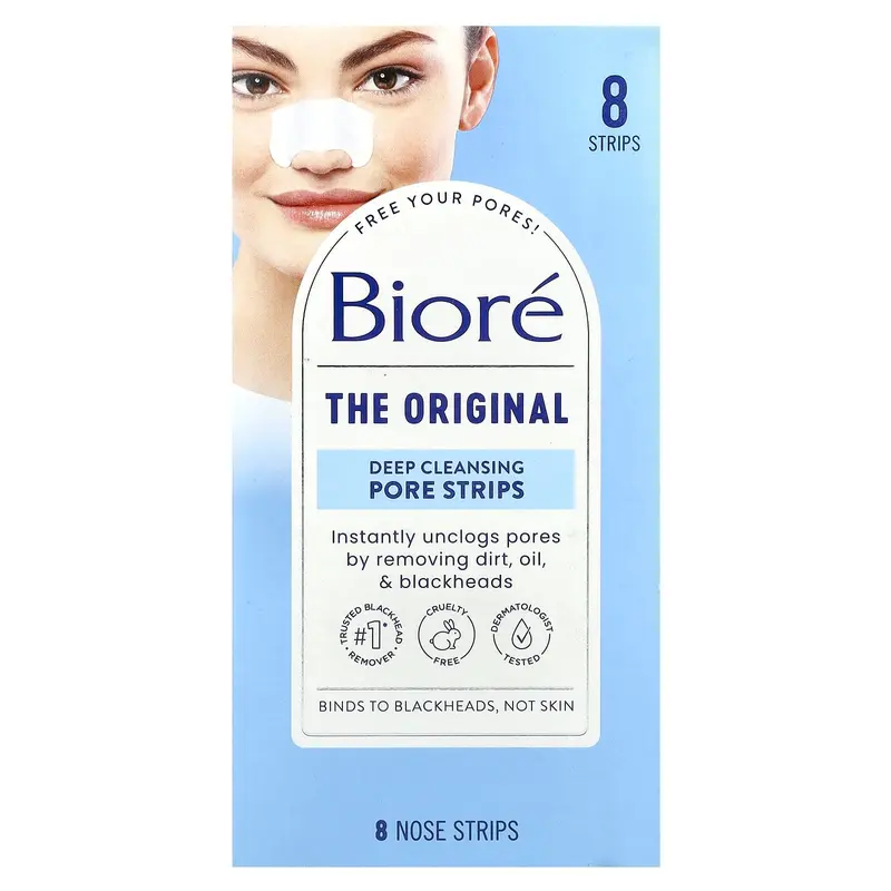 Biore Deep Cleansing Pore Strips, 8 Nose Strips