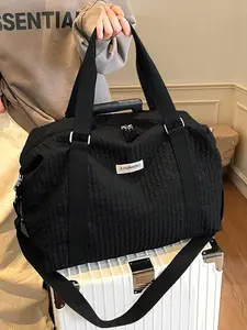 Large Capacity Foldable Lightweight Luggage Bag, Travel Bag, Travel Duffle Bag, Storage Bag, Colorblock Fashion High-End Travel Bag, Dry-Wet Separation, Travel Essentials Bag