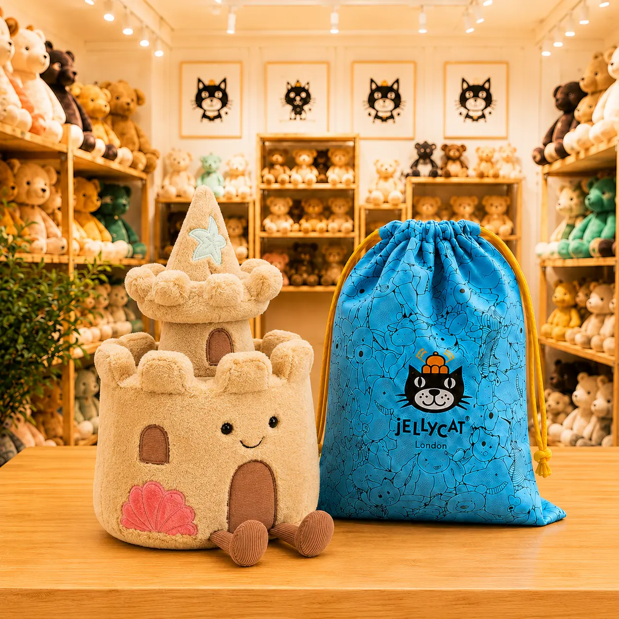 Jellycat Sandcastle Plush Toy – Soft & Cuddly Beach-Themed Stuffed Animal, Cute Summer Gift for Kids & Collectors