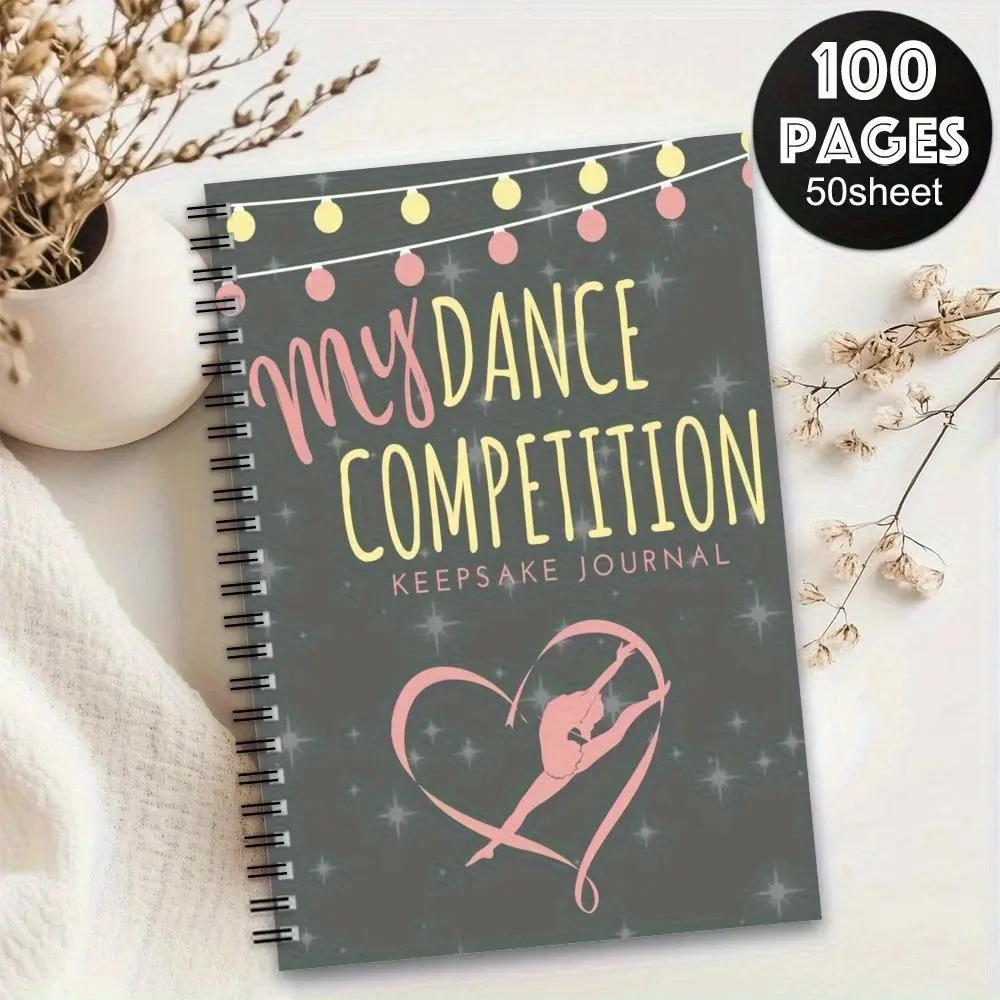 Dance Diary Notebook for Dancers, Perfect Gift for Teachers & Office Use, Fun Cover Art, Durable Spiral Binding, Dance Accessories, Multifunctional Stationery, Spiral Coil Notebook