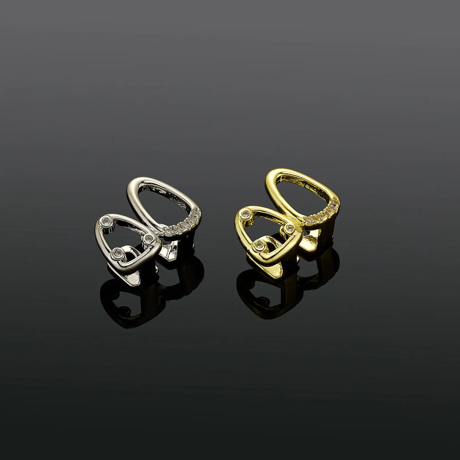 Cherry Red Fashion Hollowed Gold Tooth Men's and Women's Daily Streetwear Hip-Hop Accessories